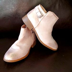 Girls rose gold booties